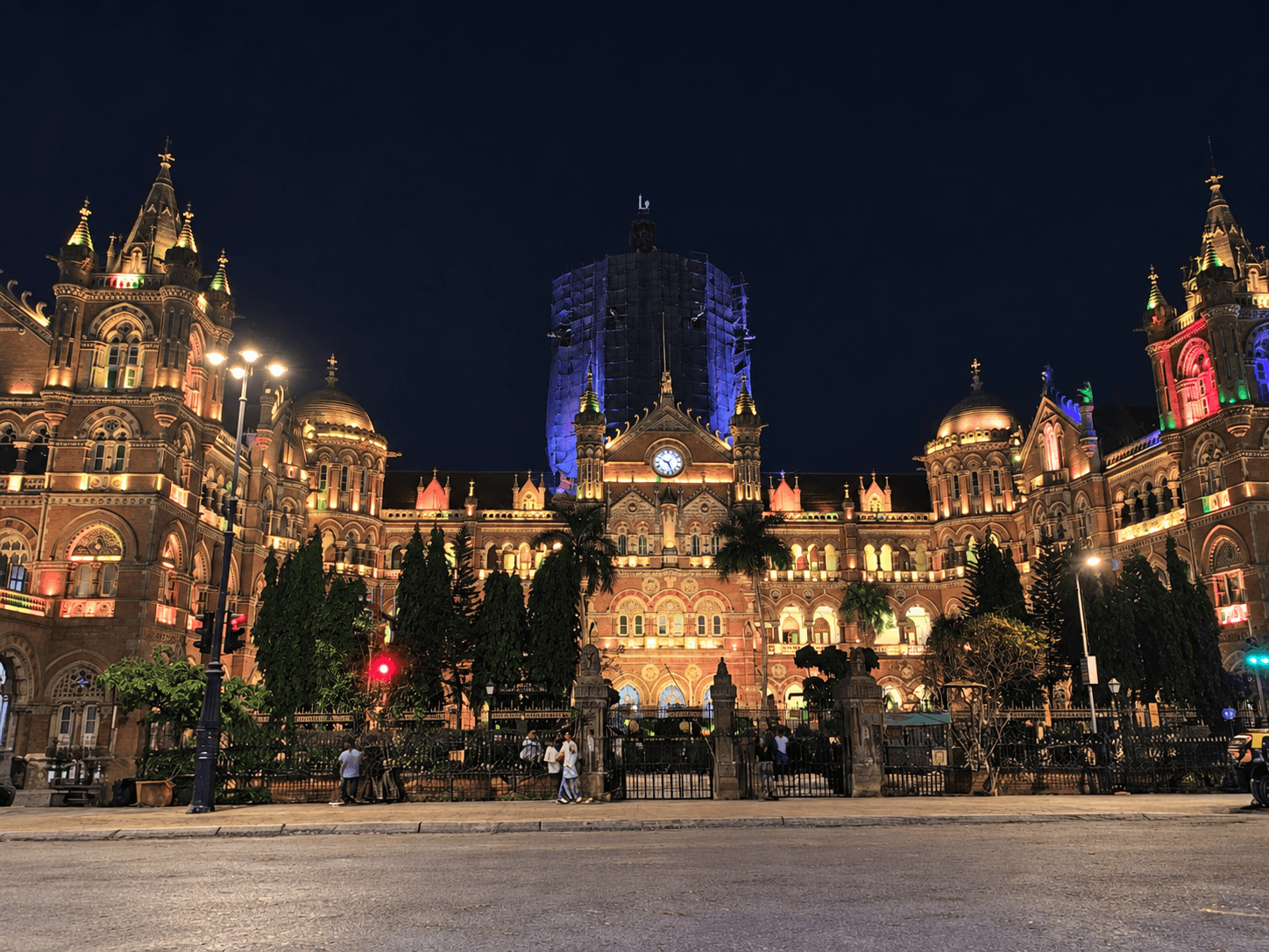 Illuminated architecture at night